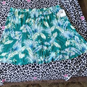 Jaclyn Smith Floral Crepon Godet Skirt